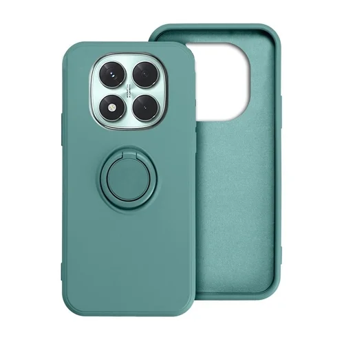 Xiaomi Redmi Note 14 Pro 4G / LTE telefontok - Forcell Silicone Ring - zöld hátlap tok kitámasztóval ﻿