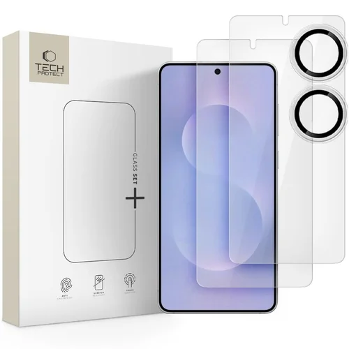 Üvegfólia Samsung Galaxy S25 Edge - TECH-PROTECT Supreme - 2 db üvegfólia + 1db fekete keretes kamera védőkeret