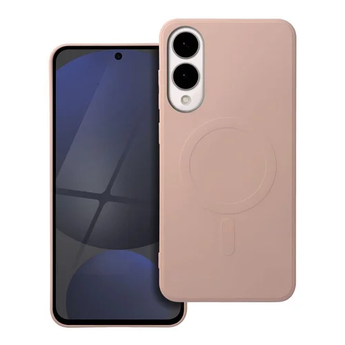 Samsung Galaxy S25 Edge telefontok - MagSafe kompatibilis púder pink szilikon hátlap tok