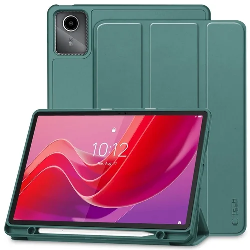 Lenovo Tab M11 (TB-330, 11,0 coll) tablettok - zöld smart case tablet tok, ceruza tartóval 