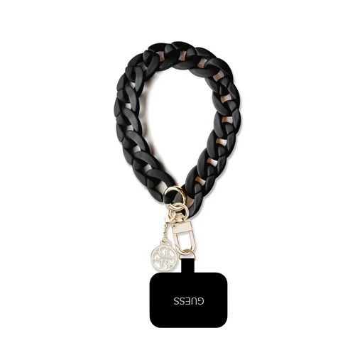 Guess - Hand Strap 4G Charm fekete karlánc - univerzális tokba helyezhető csuklópánt