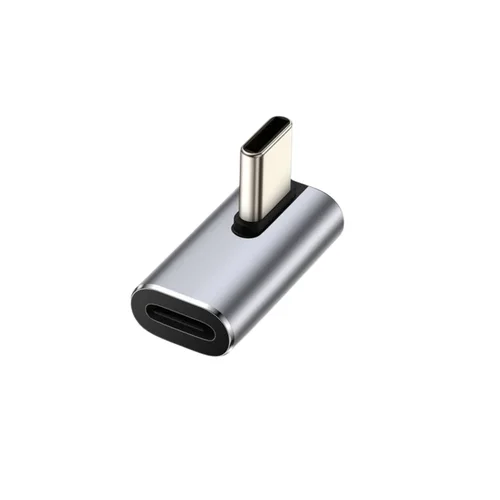 Tech-Protect Ultraboost Aa03 adapter - Type-C / Type-C (USB-C) porttal, 90°-ban elfordított, szürke