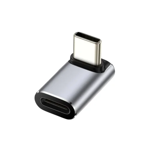 Tech-Protect Ultraboost Aa02 adapter - Type-C / Type-C (USB-C) porttal, 90°-ban elfordított, szürke