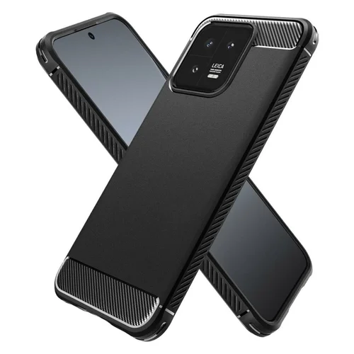 Xiaomi 13 telefontok - Carbon Fiber fekete szilikon hátlap tok