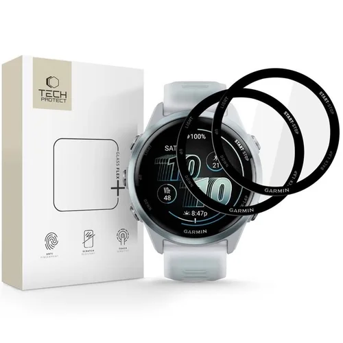 Garmin Forerunner 570 (42 MM) - okosóra flexi üvegfólia fekete kerettel (2db) ﻿