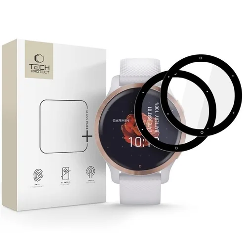 Garmin Venu 2S - okosóra flexi üvegfólia fekete kerettel (2db)