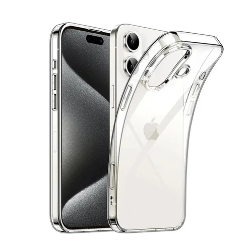 Telefontok iPhone 17 - átlátszó szilikon hátlap tok ﻿