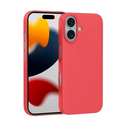 iPhone 17 telefontok - piros szilikon hátlap tok ﻿