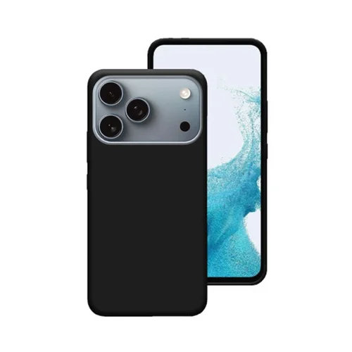 iPhone 17 Pro Max telefontok - fekete szilikon hátlap tok ﻿