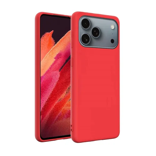 iPhone 17 Pro telefontok - piros szilikon hátlap tok ﻿