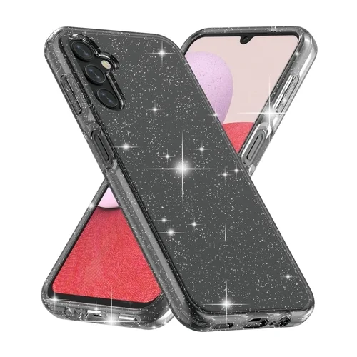 Samsung Galaxy A14 5G telefontok - Larte shiny - fekete csillámos hátlap tok ﻿