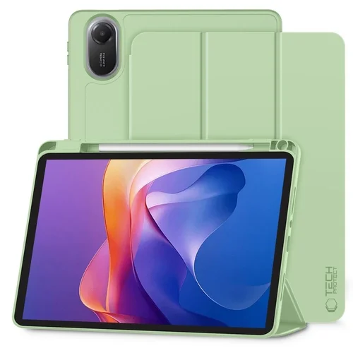 Tablettok Xiaomi Redmi Pad 2 (11 coll) - kaktuszzöld smart case, ceruza tartóval