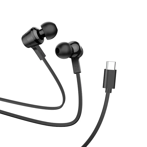 HOCO M86 headset - fekete, vezetékes stereo headset Type-C (USB-C) csatlakozóval