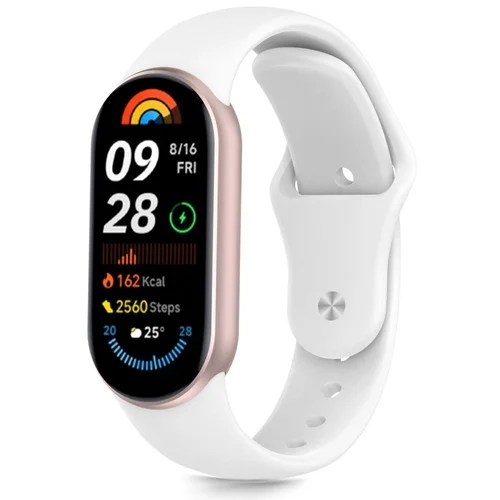 Xiaomi Smart Band 8 / 9 / 10 / NFC okosóra szíj - Tech- Protect Iconband Pure - fehér szilikon szíj