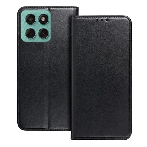 Telefontok Motorola Edge 60 Pro 5G - Smart Magnetic - fekete szilikon keretes mágneses könyvtok ﻿