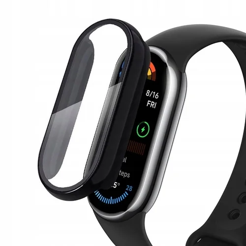 Xiaomi Smart Band 10 / NFC - Tech-Protect Defense - fekete műanyag/üveg védő tok