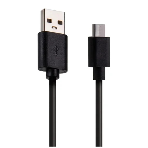 Setty kábel - USB / MicroUSB fekete kábel, 2,0A, 1m