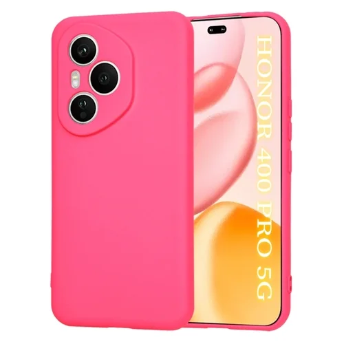 Telefontok Honor 400 Pro 5G - 2mm-es hot pink szilikon hátlap tok