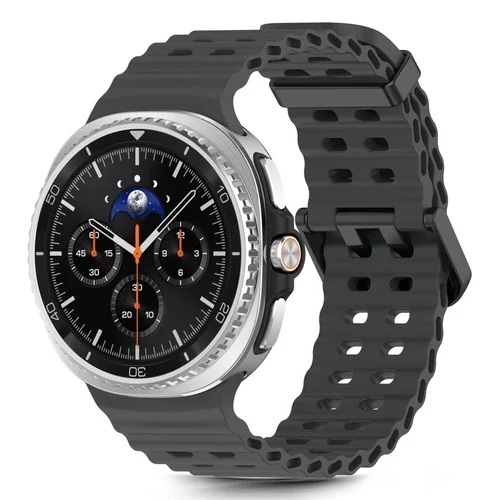 Samsung Galaxy Watch 8 / Classic (40 / 44 / 46 mm) - Tech- Protect IconBand Pro - fekete szilikon szíj