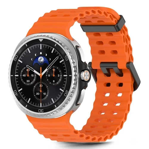 Samsung Galaxy Watch 8 / Classic (40 / 44 / 46 mm) - Tech- Protect IconBand Pro - narancs szilikon szíj