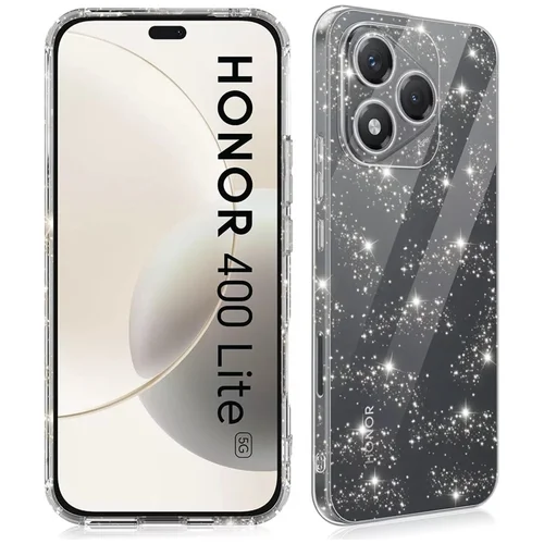 Telefontok Honor 400 Lite 5G - Glitter - átlátszó csillámos hátlap tok 
