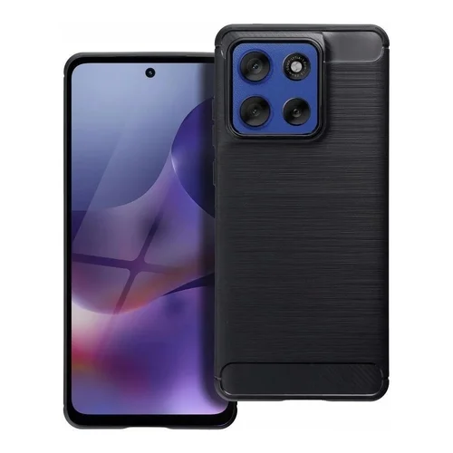 Telefontok Motorola Moto G86 5G - Carbon Fiber - fekete szilikon hátlap tok