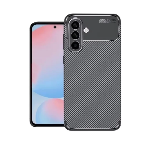 Telefontok Samsung Galaxy A56 5G - Slim Carbon fekete szilikon hátlap tok