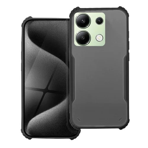 Telefontok Xiaomi Redmi 15C - fekete / átlátszó ütésálló hátlap tok