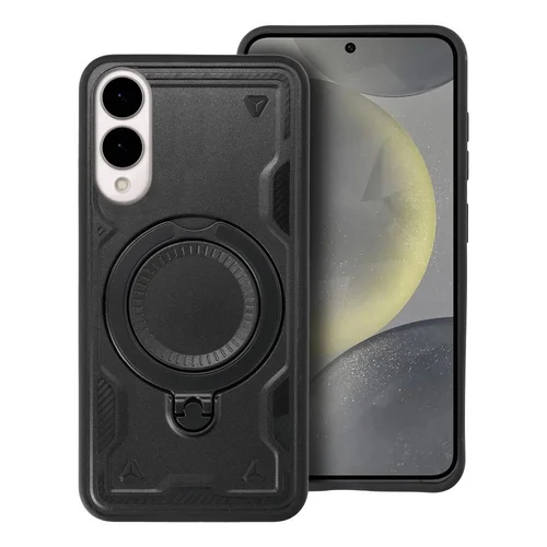 Telefontok Xiaomi Redmi 15C - FROST ARMOR fekete szilikon hátlap tok, kitámasztó ujjgyűrűvel