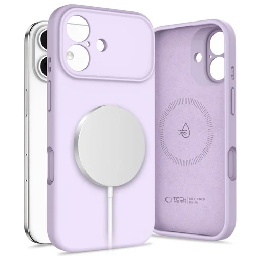 Telefontok iPhone 17 - TECH-PROTECT SILICONE MAGSAFE lila hátlap tok