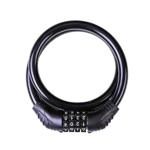 Biciklis kiegészítő Univerzális, bicikli spirálzár, számzáras, fekete