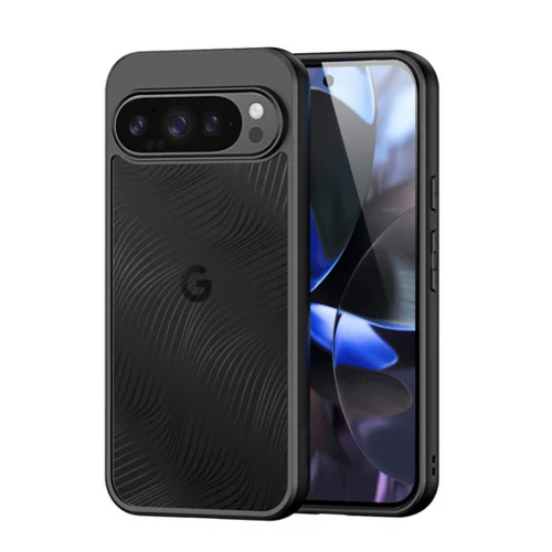 Telefontok Google Pixel 10 Pro - DUX DUCIS Aimo - átlátszó hátlap tok, fekete kerettel