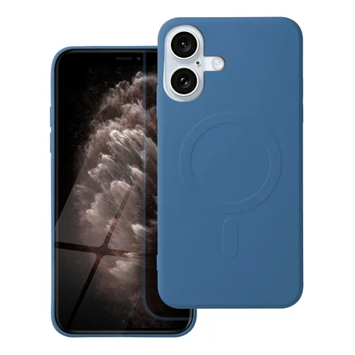 Telefontok iPhone 17 - MagSafe kompatibilis kék szilikon hátlap tok