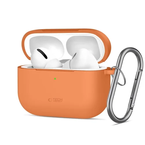 AirPods Pro 3 tartó - Tech- Protect Hook - narancssárga szilikon AirPods Pro 3 tok