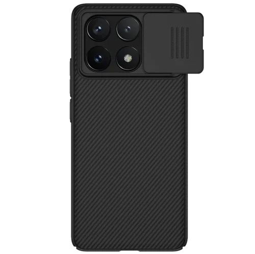 Telefontok Xiaomi Poco X6 Pro 5G - Nillkin csúsztatható kameravédős fekete hátlap tok