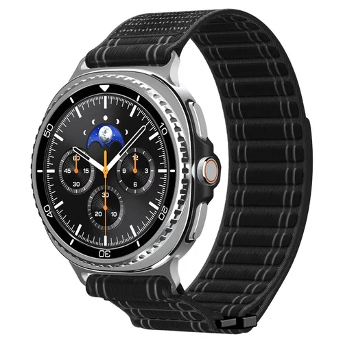 Samsung Galaxy Watch 8 / Classic (40 / 44 / 46 mm) - SPIGEN WBF0 BAND fekete szövet szíj