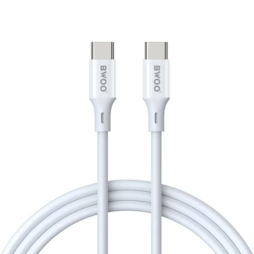 Kábel BWOO X282 CC - Type-C / Type-C (USB-C) fehér kábel 1m, 65W ﻿