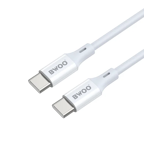 Kábel BWOO X282 CC - Type-C / Type-C (USB-C) fehér kábel 2m, 60W ﻿