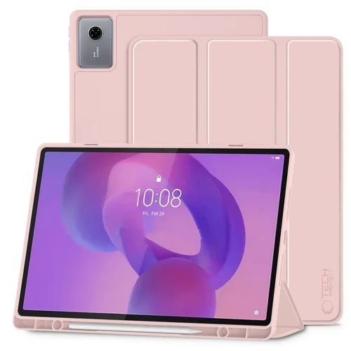 Tablettok Lenovo Idea Tab Plus 12,1 (TB-361) - pink smart case tablet tok, ceruza tartóval