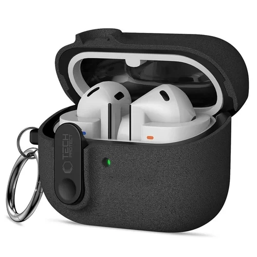 Buds tartó: Tech- Protect Slim Hook fekete, Samsung Galaxy Buds3 / 3 FE / 3 Pro tok