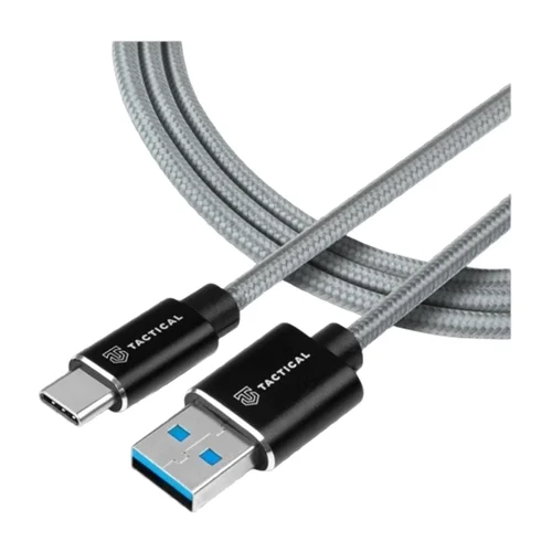 Tactical Fast Rope Aramid - USB / Type-C (USB-C) szürke szövet kábel, 1m