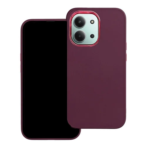 Telefontok Xiaomi Poco C85 - Frame - sötét lila műanyag hátlap tok, szilikon kerettel