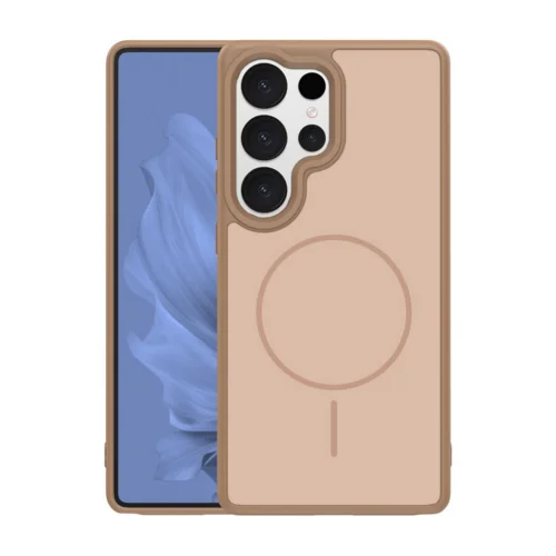 Telefontok Samsung Galaxy S26 Ultra - Frame Thin barna magsafe kompatibilis szilikon tok