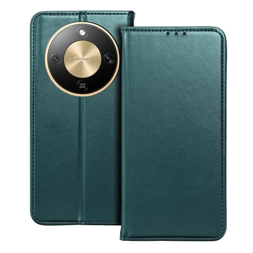 Telefontok Honor Magic8 Lite - Smart Magnetic zöld szilikon keretes mágneses könyvtok