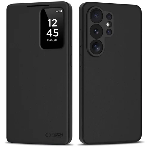 Telefontok Samsung Galaxy S26 Ultra - Tech-Protect Smart Wallet - fekete bőr könyvtok 