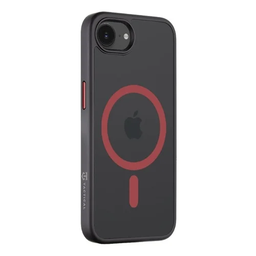 Telefontok iPhone 17e - Tactical MagForce - MagSafe kompatibilis fekete / piros műanyag hátlap tok