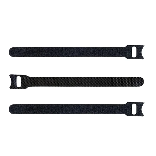 Kábelrendező - 3 db fekete színű, tépőzáras kábelrendező szalag