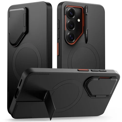 Telefontok Samsung Galaxy S26 - Tech- Protect Kevlar Aura - MagSafe kompatibilis hátlap tok, fekete