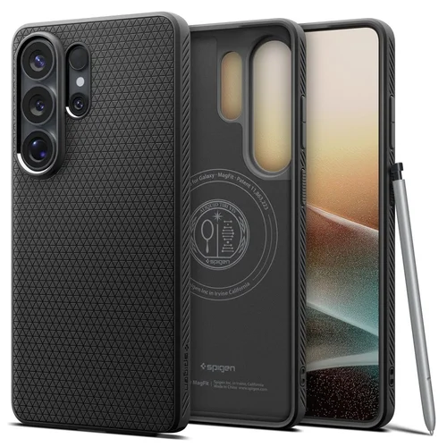Telefontok Samsung Galaxy S26 Ultra - SPIGEN LIQUID MAG MAGSAFE fekete tok