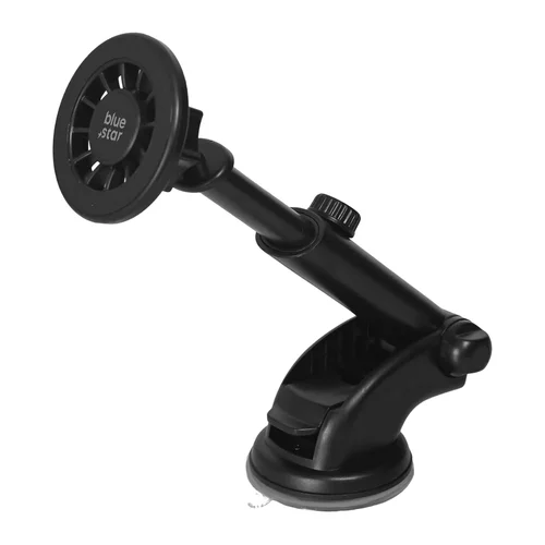 Autós telefontartó Bluestar - univerzális tapadókorongos, Magsafe kompatibilis, teleszkópos fekete autóstartó